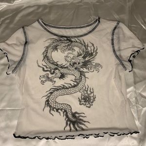 SHEIN Dragon Mesh Shirt